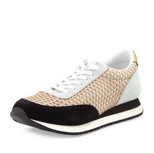 Loeffler Randall Rio Perforated Leather Sneaker